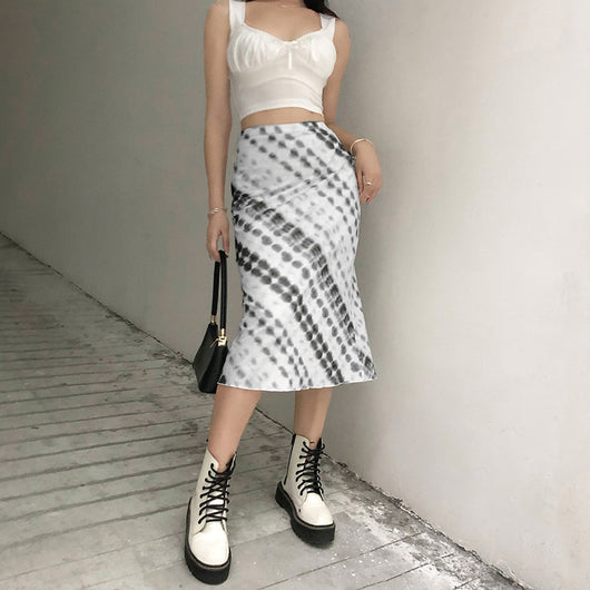 Falda Ajustada Tie-Dye de Cintura Alta con Efecto Envolvente - Image 14