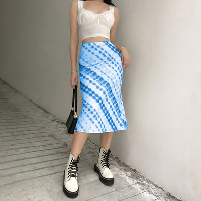 Falda Ajustada Tie-Dye de Cintura Alta con Efecto Envolvente - Image 5