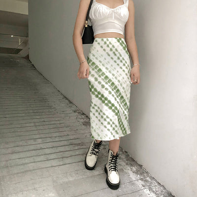 Falda Ajustada Tie-Dye de Cintura Alta con Efecto Envolvente - Image 4