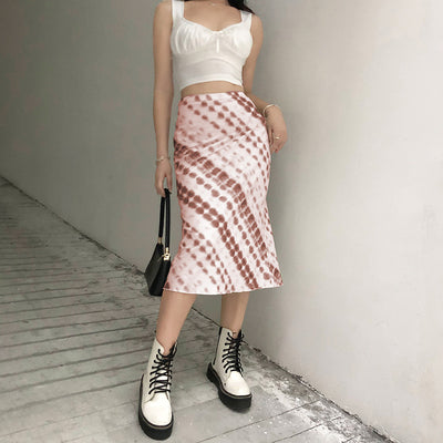 Falda Ajustada Tie-Dye de Cintura Alta con Efecto Envolvente - Image 7