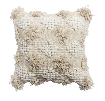 Almohada Bohemia Tejida a Mano en Algodón