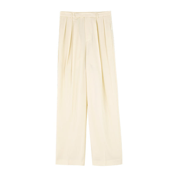 Pantalones Casuales Mujer Cintura Alta Estilo Coreano Pierna Recta