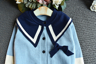 Conjunto Escolar de Falda y Suéter para Niñas, Estilo Colegiala - Image 6