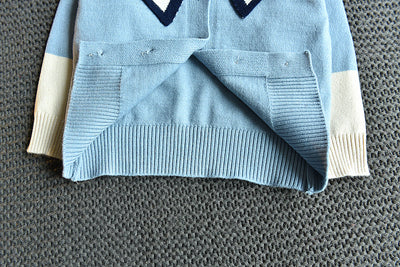 Conjunto Escolar de Falda y Suéter para Niñas, Estilo Colegiala - Image 4