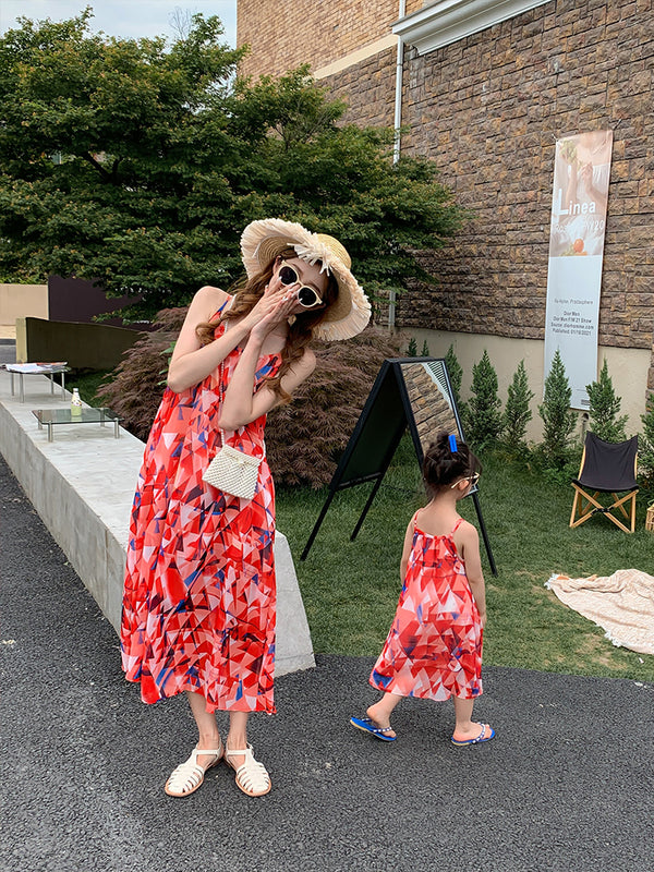 Conjunto de Ropa Coordinada para Madre e Hijo - Vacaciones de Verano en la Playa