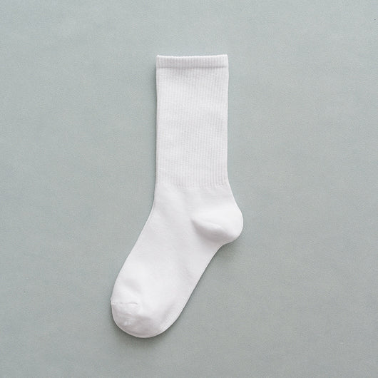Calcetines Deportivos de Tubo para Mujer, Algodón Puro Blanco y Negro - Image 8