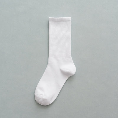 Calcetines Deportivos de Tubo para Mujer, Algodón Puro Blanco y Negro - Image 3