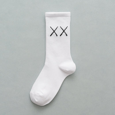 Calcetines Deportivos de Tubo para Mujer, Algodón Puro Blanco y Negro - Image 4