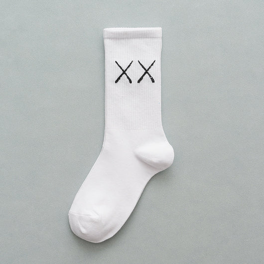 Calcetines Deportivos de Tubo para Mujer, Algodón Puro Blanco y Negro - Image 4
