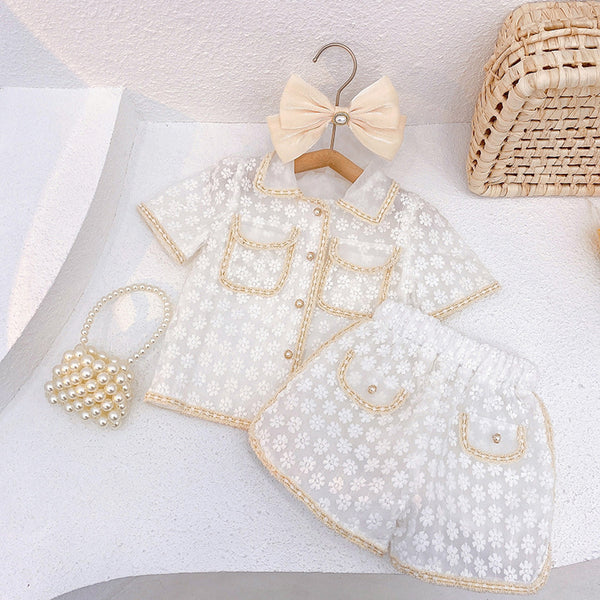 Conjunto de Blusa y Shorts Estilo Tong Xiaoxiang para Mujer