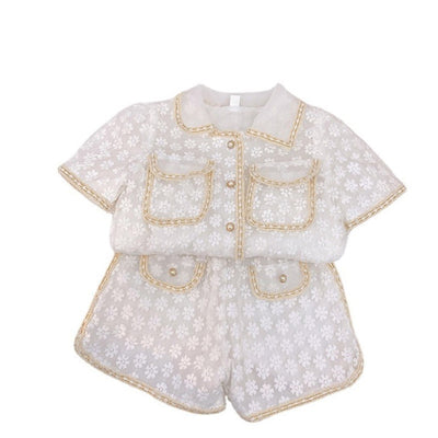 Conjunto de Blusa y Shorts Estilo Tong Xiaoxiang para Mujer