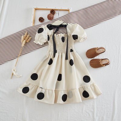 Vestido Princesa Infantil Corpiño Burbuja Manga Corta en Chifón - Image 9