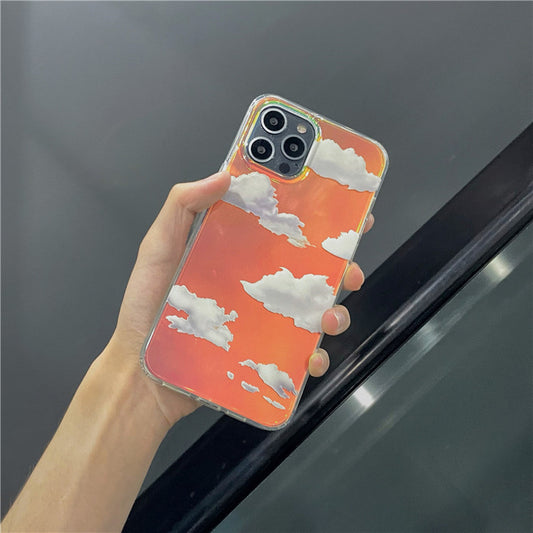 Funda para iPhone 12 Degradado Láser con Diseño de Nubes XR