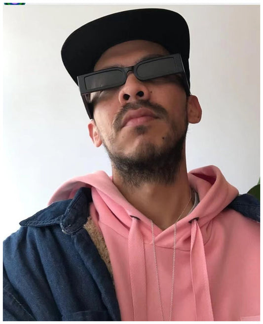 Gafas de Sol Rectangulares Hip-hop para Hombre - Estilo Urbano Net Red