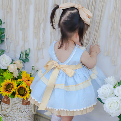 Vestido Infantil Dos Piezas Estilo Palacio con Falda Abullonada - Image 8
