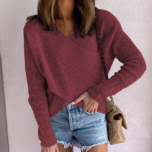 Suéter Tejido para Mujer Color Sólido Pullover Base - Image 2