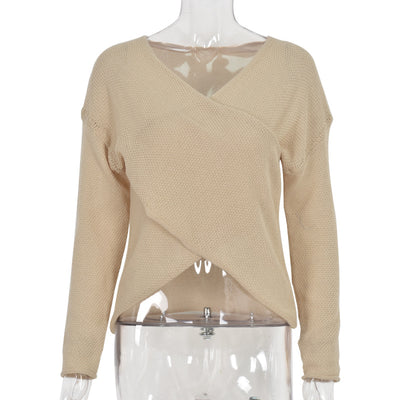 Suéter Tejido para Mujer Color Sólido Pullover Base - Image 4