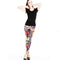 Leggings Estampado Cabeza Humana Graffiti con Tela de Seda de Leche