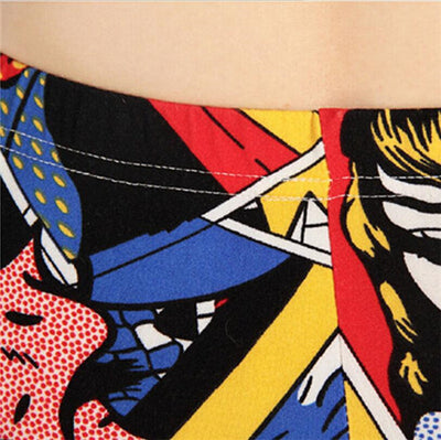 Leggings Estampado Cabeza Humana Graffiti con Tela de Seda de Leche - Image 2