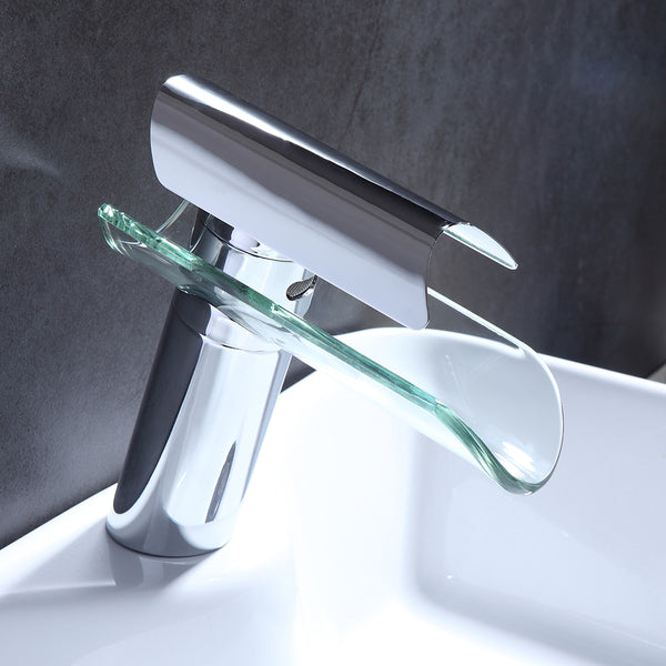 Grifo Monomando para Lavamanos con Agua Caliente y Fría
