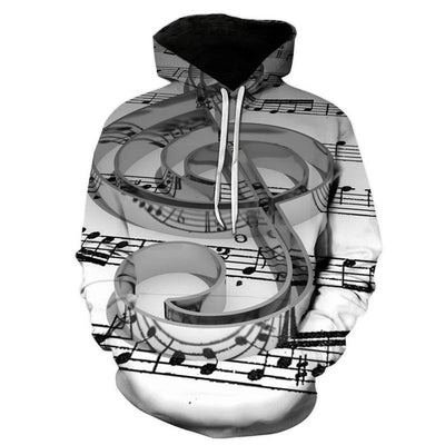 Sudadera Hoodie Hombre Estampado Guitarra 3D - Corte Holgado Moderno - Image 9