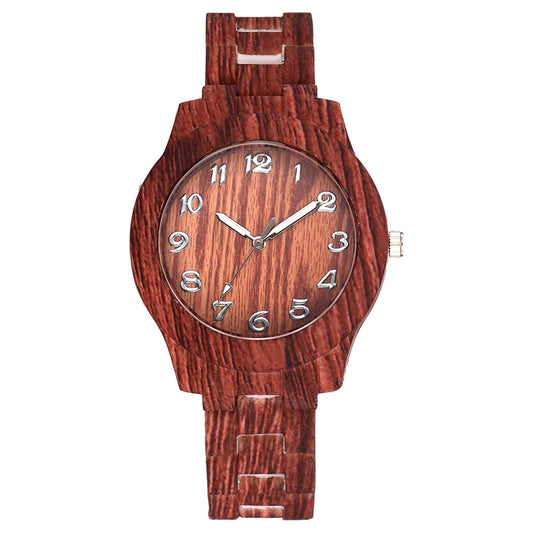 Reloj de Pareja Retro Grano de Madera - Diseño Minimalista Unisex