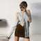 Blusa Casual de Rayas con Hombros Descubiertos y Mangas Largas