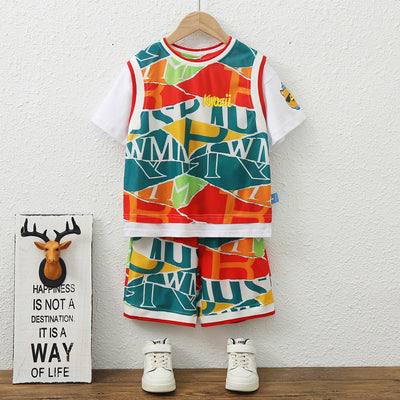 Conjunto de Verano Coreano para Niño - Chaleco y Pantalón Corto Mesh - Image 8