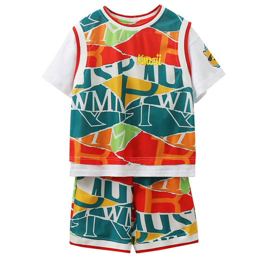 Conjunto de Verano Coreano para Niño - Chaleco y Pantalón Corto Mesh - Image 9