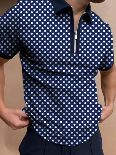 Polo con Cierre y Cuadros para Hombre
