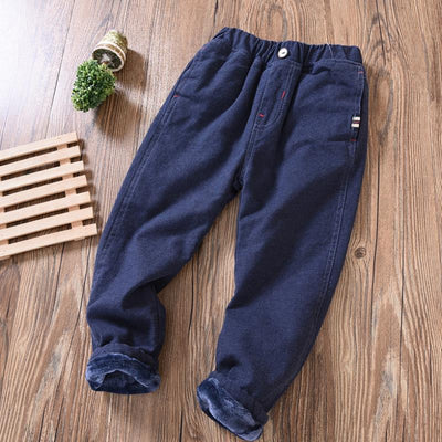 Pantalones Casuales de Invierno para Niños Estilo Coreano con Forro de Cachemira - Image 7