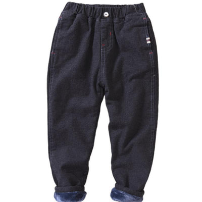 Pantalones Casuales de Invierno para Niños Estilo Coreano con Forro de Cachemira - Image 6