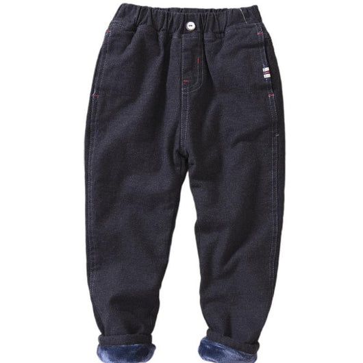 Pantalones Casuales de Invierno para Niños Estilo Coreano con Forro de Cachemira - Image 6