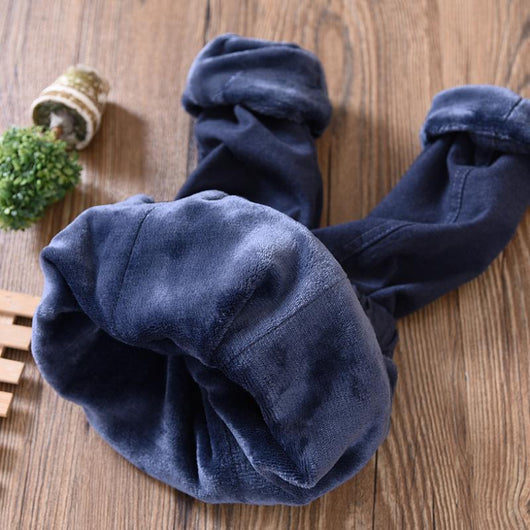 Pantalones Casuales de Invierno para Niños Estilo Coreano con Forro de Cachemira - Image 4