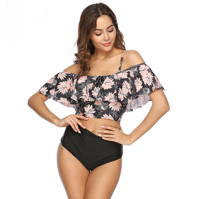 Bikini Estampado Multicolor con Volantes Europeo y Americano - Image 14