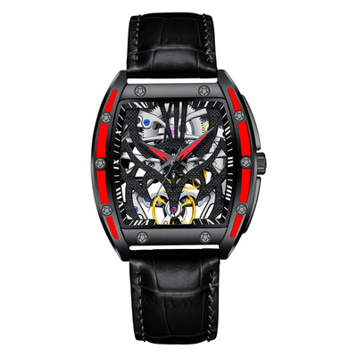 Reloj Mecánico Automático Cuadrado con Esfera Calada y Luminoso Resistente al Agua - Image 9