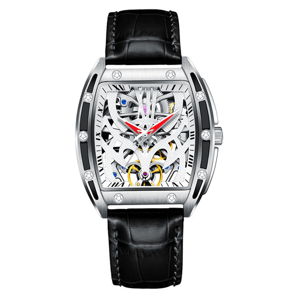 Reloj Mecánico Automático Cuadrado con Esfera Calada y Luminoso Resistente al Agua - Image 5