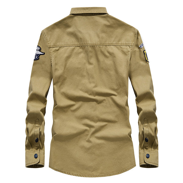 Camisa Militar de Trabajo en Algodón Premium