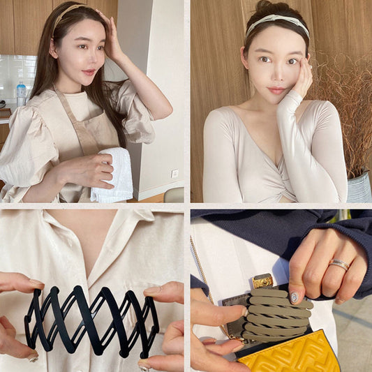 Diadema Retráctil Plegable para Mujer - Lavado Facial y Verano