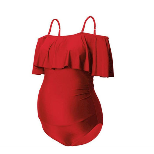 Traje de Baño Premamá Talla Grande Elegante de Una Pieza - Image 2