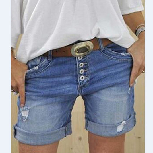 Shorts de Mezclilla Rotos Sexy para Mujer