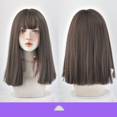Peluca Larga Negra Cabello Liso Natural con Flequillo - Cobertura Completa - Image 8