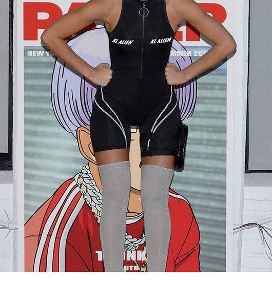 Jumpsuit Deportivo Negro para Mujer con Cuello Cremallera - Image 8