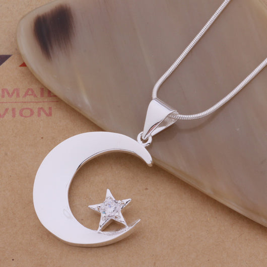Collar de Plata con Colgante Luna y Estrella - Image 10