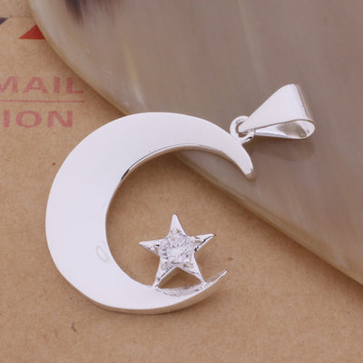 Collar de Plata con Colgante Luna y Estrella - Image 9