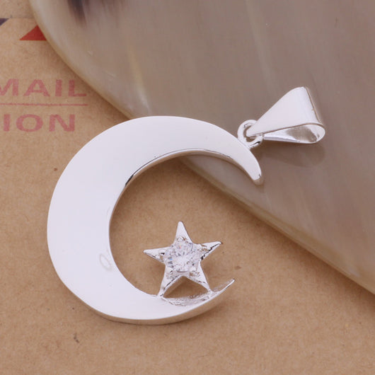 Collar de Plata con Colgante Luna y Estrella - Image 9