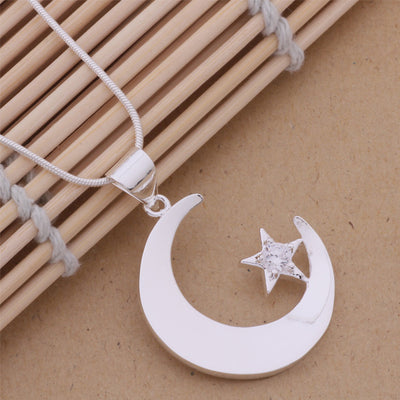 Collar de Plata con Colgante Luna y Estrella - Image 8