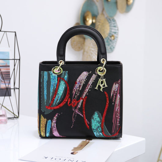 Bolso Mensajero Dama con Lentejuelas Bordadas - Bolsa Portátil de Cuero PU - Image 4