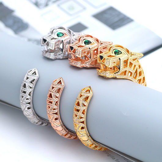 Pulsera de Diamantes Hueca Estilo Europeo Americano para Mujer