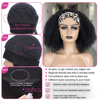 Peluca de Cabello Humano Rizado Sedoso sin Pegamento para Mujeres Negras - Image 10
